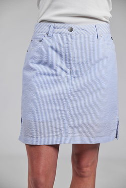 Sebago skjørt/shorts lysblå/hvit stripet - Sebago